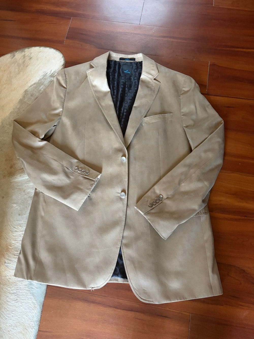 Hechter Sport Men's Suede-Look Jacket in Light Tan w/Dark Lining Sz 44/112 Tall